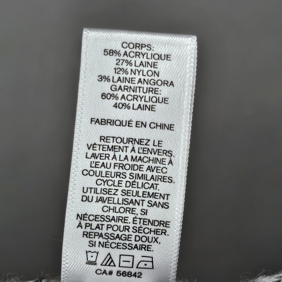 Women Express Gray Wool Mohair Long Sleeve Chevron Striped Pullover Sweater XS S - Picture 6 of 7